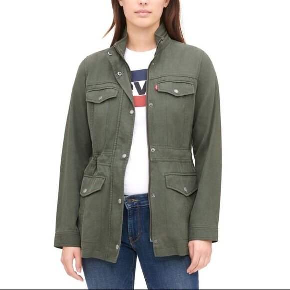 LEVI'S Mock-Neck Army Green Utility Jacket - Picture 11 of 11
